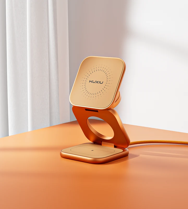 KUXIU X40 Turbo Qi2.2 25W 3-in-1 Foldable Stand