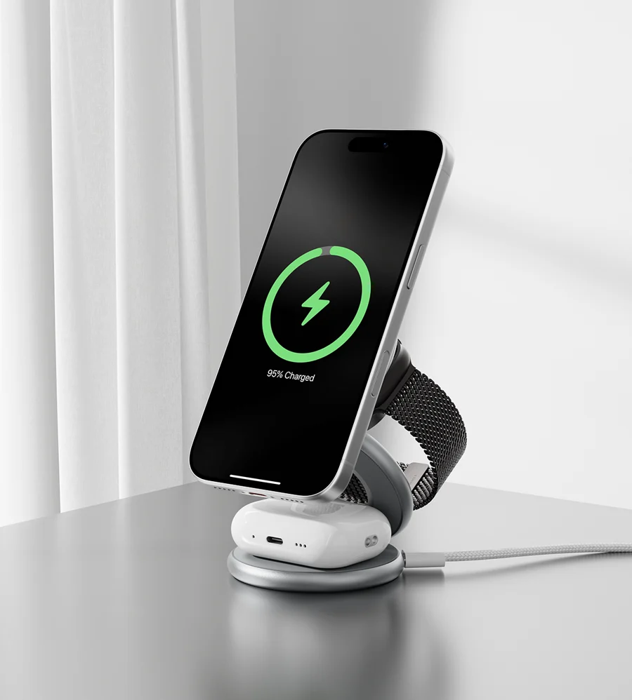 KUXIU X63 3-in-1 MagSafe Foldable Wireless Charging Station